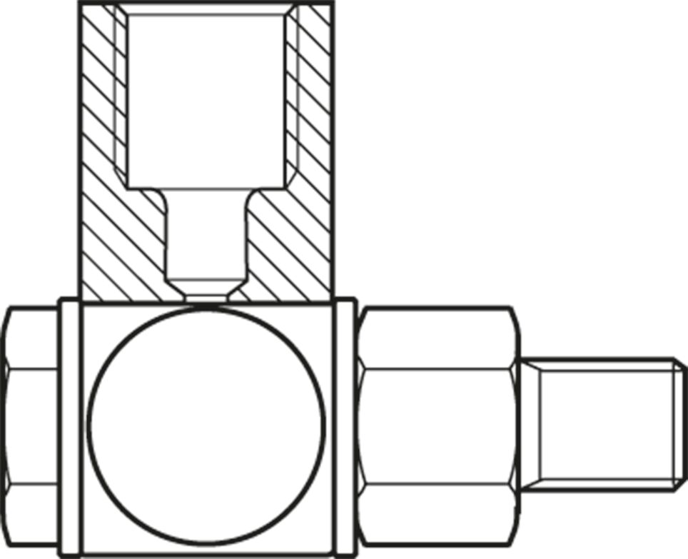 Bosch Rexroth SWIVEL TUBE FITTING M6X10-M8X1-90DEG
