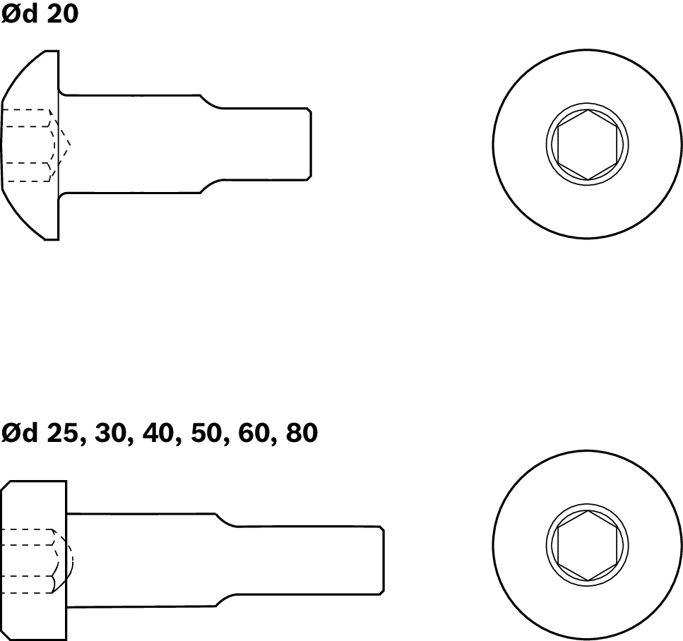 Bosch Rexroth SOCKET HEAD CAP SCREW M8X29,7 -8.8-TUFLOK&