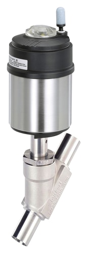 2/2-way angle seat valve, pneu. operated