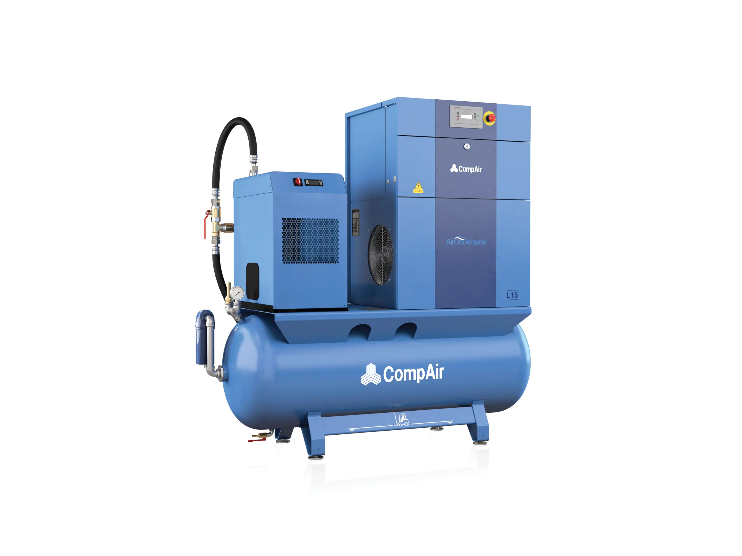 CompAir L07FS - 10 - 270L Airstation - Fixed Speed Rotary Screw Compressor - Air Receiver - Dryer - Package