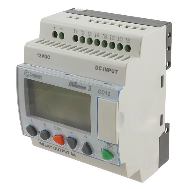 Crouzet 88970045 — Programmable Logic Controller (PLC) Chassis Mount, DIN Rail 12VDC