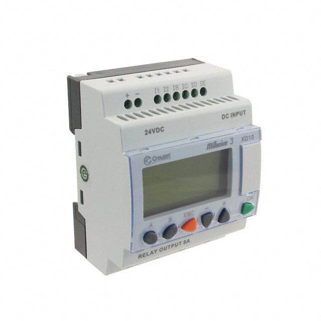 Crouzet 88970141 — Programmable Logic Controller (PLC) Chassis Mount, DIN Rail 24VDC