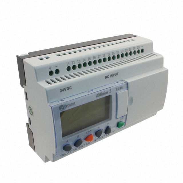 Crouzet 88970161 — Programmable Logic Controller (PLC) Chassis Mount, DIN Rail 24VDC