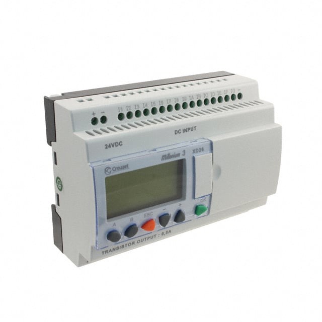 Crouzet 88970162 — Programmable Logic Controller (PLC) Chassis Mount, DIN Rail 24VDC