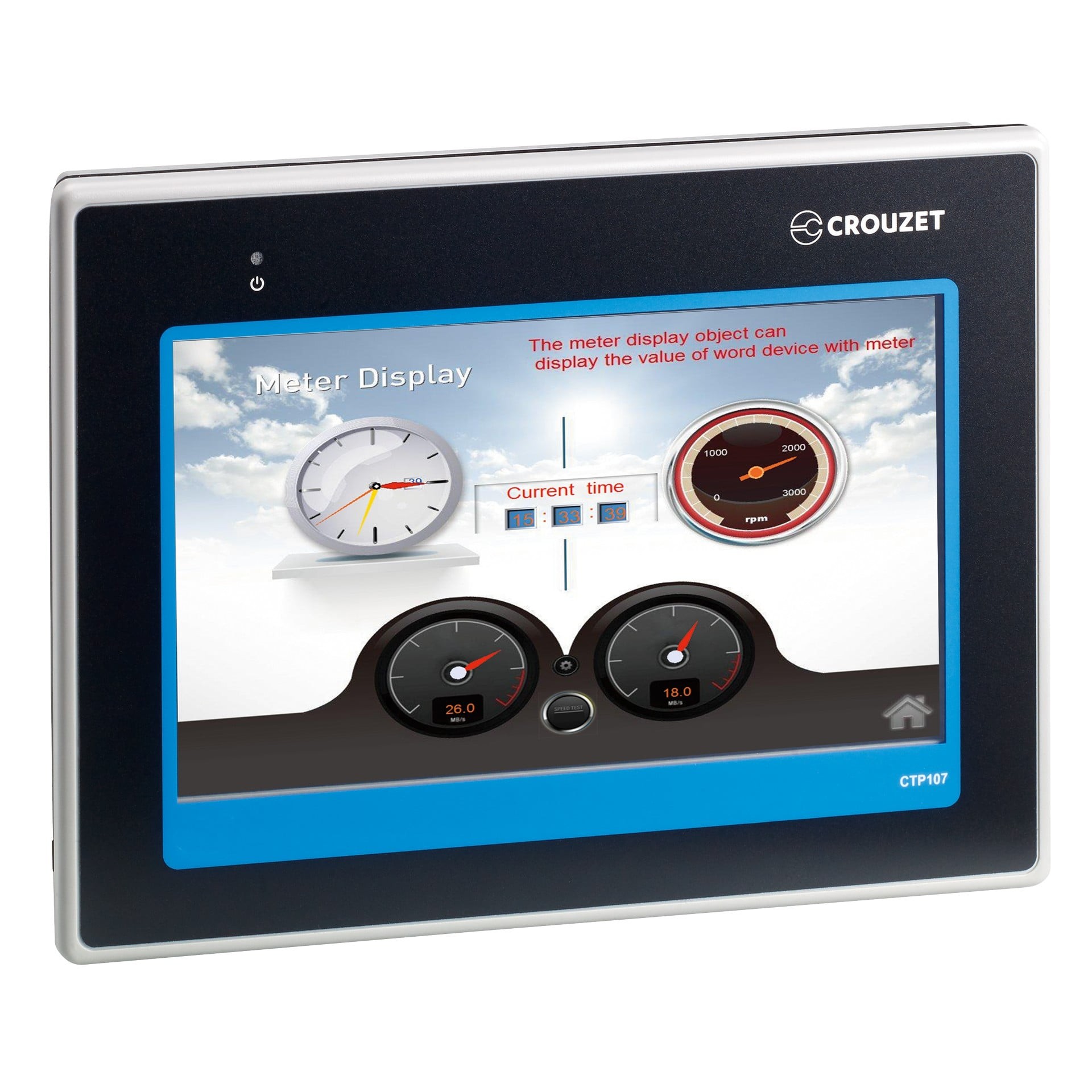 Crouzet 88970564 — Human Machine Interface (HMI) Touchscreen 7.0" Color