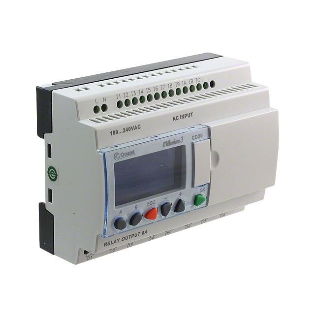 Crouzet 88974053 — Programmable Logic Controller (PLC) Chassis Mount, DIN Rail 100 ~ 240VAC