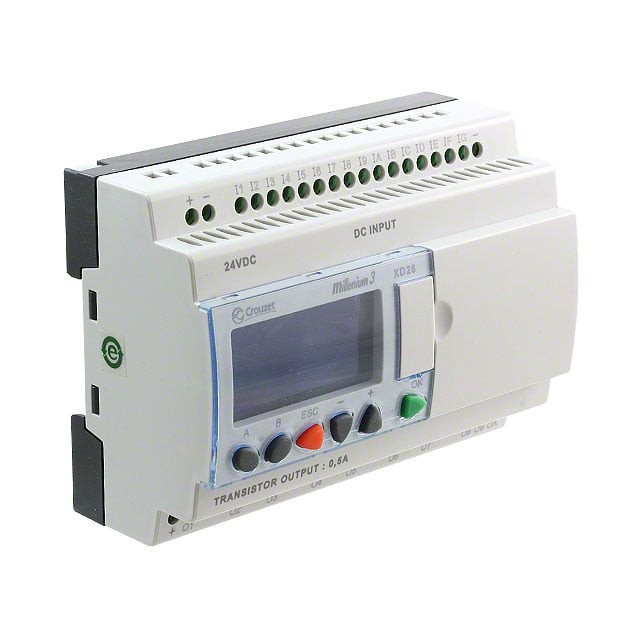 Crouzet 88974162 — Programmable Logic Controller (PLC) Chassis Mount, DIN Rail 24VDC