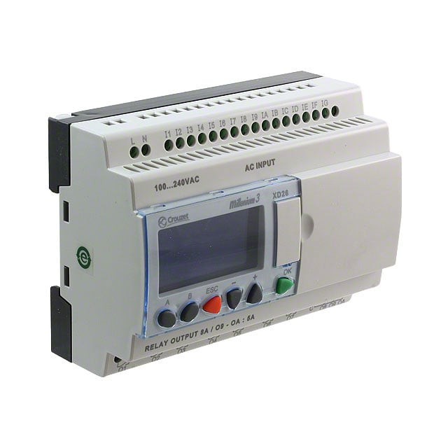 Crouzet 88974163 — Programmable Logic Controller (PLC) Chassis Mount, DIN Rail 100 ~ 240VAC