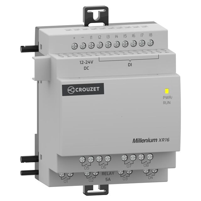 Crouzet MXR16D7 — Input, Output (I/O) Module DIN Rail 12 ~ 24VDC