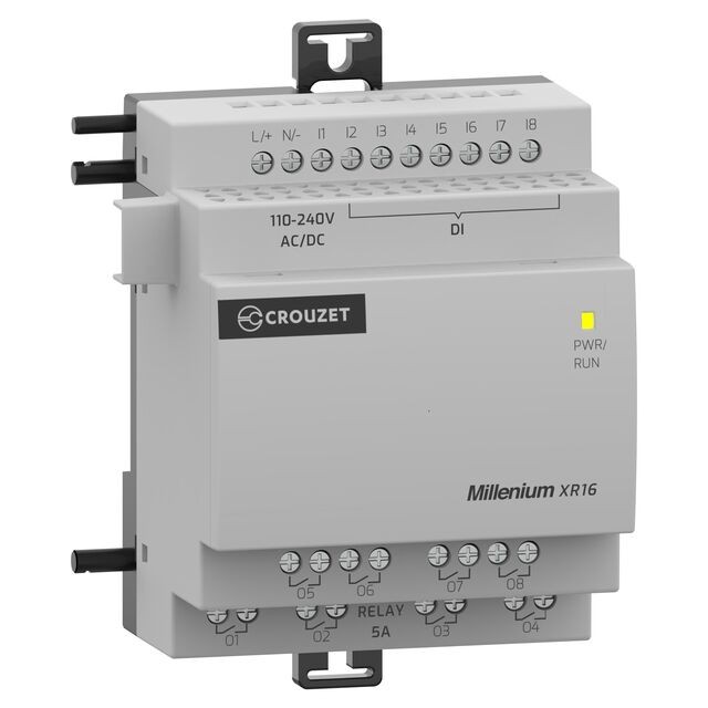 Crouzet MXR16U3 — Input, Output (I/O) Module DIN Rail 110 ~ 240VAC