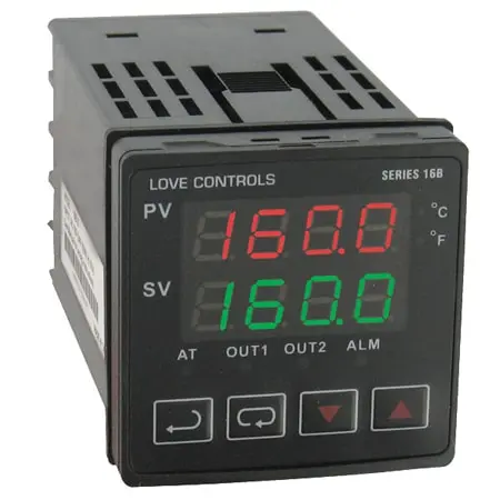 Dwyer Instruments 1/16 DIN temperature/process controller, relay outputs 1 and 2 and RS-485 communications