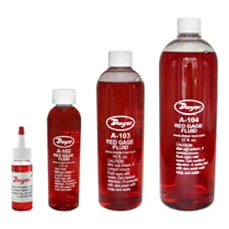 Dwyer Instruments 1 oz dispenser bottle of red gage fluid, .826 sp. gr.