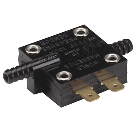 Miniature pressure switch, set point 3.0" H2O.