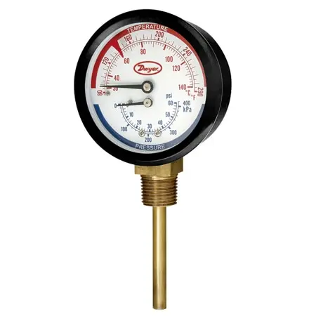 Dwyer Instruments 0 to 200 psi (0 to 1400 kPa), 1/2" back mount