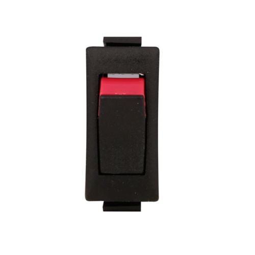 Eaton 1500H113E Hi-Lite Rocker with High Inrush, Circuit code: 1, CP: ON-NONE-OFF, Single-pole, Single-throw, 22A at 125 Vac, 16A at 250 Vac, 6A at 125 Vac, 10A at 14VT, ENEC: 16(4)A at 250V, 1 hp at 125-250 Vac, 0.250-inch spade terminal, Black frame