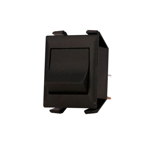 Eaton 250011E Midsize AC Rated Rocker, Circuit code: 10, Circuit position: ON-NONE-OFF, Two-pole, Single-throw, 15A at 125 Vac, 10A at 250 Vac, 10A at 28 Vdc, 8A at 14VT, ENEC: 10(4)A at 250V, 0.250-inch spade terminal, Black frame, Black rocker