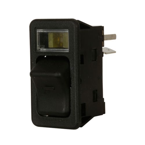 Eaton 8064K10BRZ1B1 ESPORT Full-Size Rocker Switches, Circuit position: 5.6-NONE-OFF, Non-illuminated, Snap-in, Single-pole, Single-throw, 15A at 125 Vac, 15A at 28 Vdc, Red lens, Black frame, 14 Vdc lamp, Clear lamp color, Black rocker, Matte