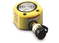 Enerpac RSM-300 low-height single-acting hydraulic cylinder, 30 ton capacity, 10,000 psi operating pressure. Compact flat-jack design for confined spa