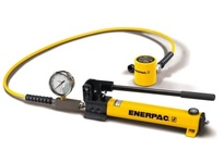 Enerpac SCL-302H RCS302 30 ton single-acting hydraulic cylinder with P392 two-speed hand pump, 2 in stroke, 10,000 psi operating pressure. Includes RC