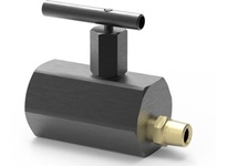 Enerpac V-66 cylinder load holding valve for 10,000 psi (700 bar) hydraulic systems. Inline configuration holds cylinder load in position, preventing
