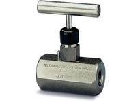Enerpac V-82 needle valve for precise flow control in high-pressure hydraulic circuits. Rated for 10,000 psi (700 bar), this compact valve integrates