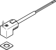 Festo Plug socket with cable KMEB-3-24-2.5-LED