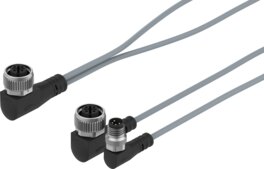 Festo Connecting cable NEDV-L2R1-V7-M12W3-K-0.1L1-N-M8W4-0.2R1