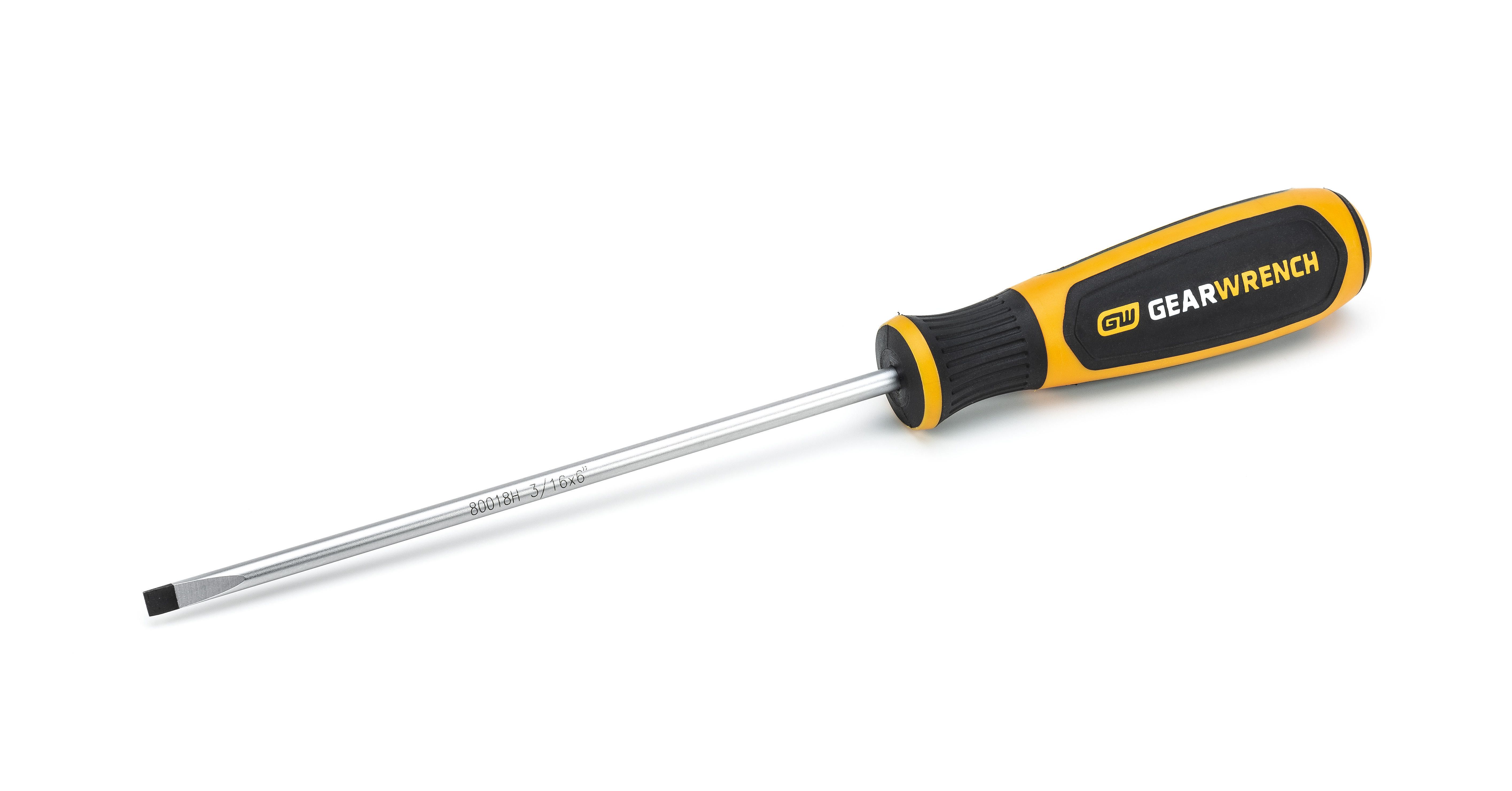 3/16" x 6" Cabinet Dual Material Screwdriver