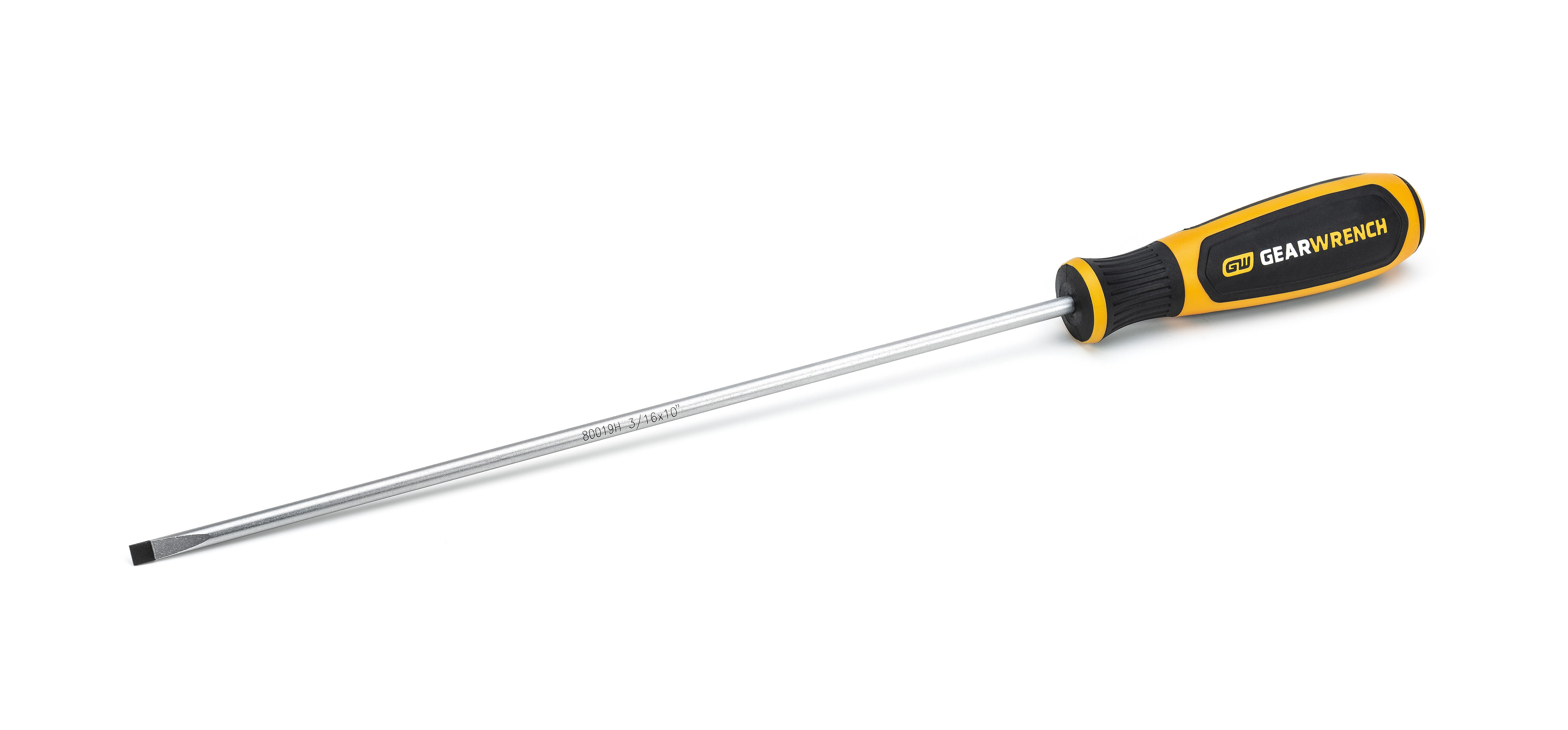 3/16" x 10" Cabinet Dual Material Screwdriver