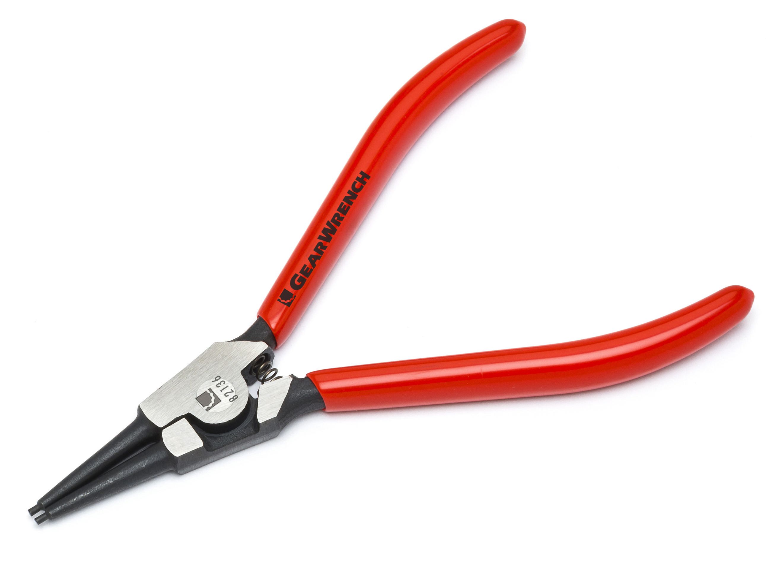 5" Straight Fixed Tip External Snap Ring Pliers