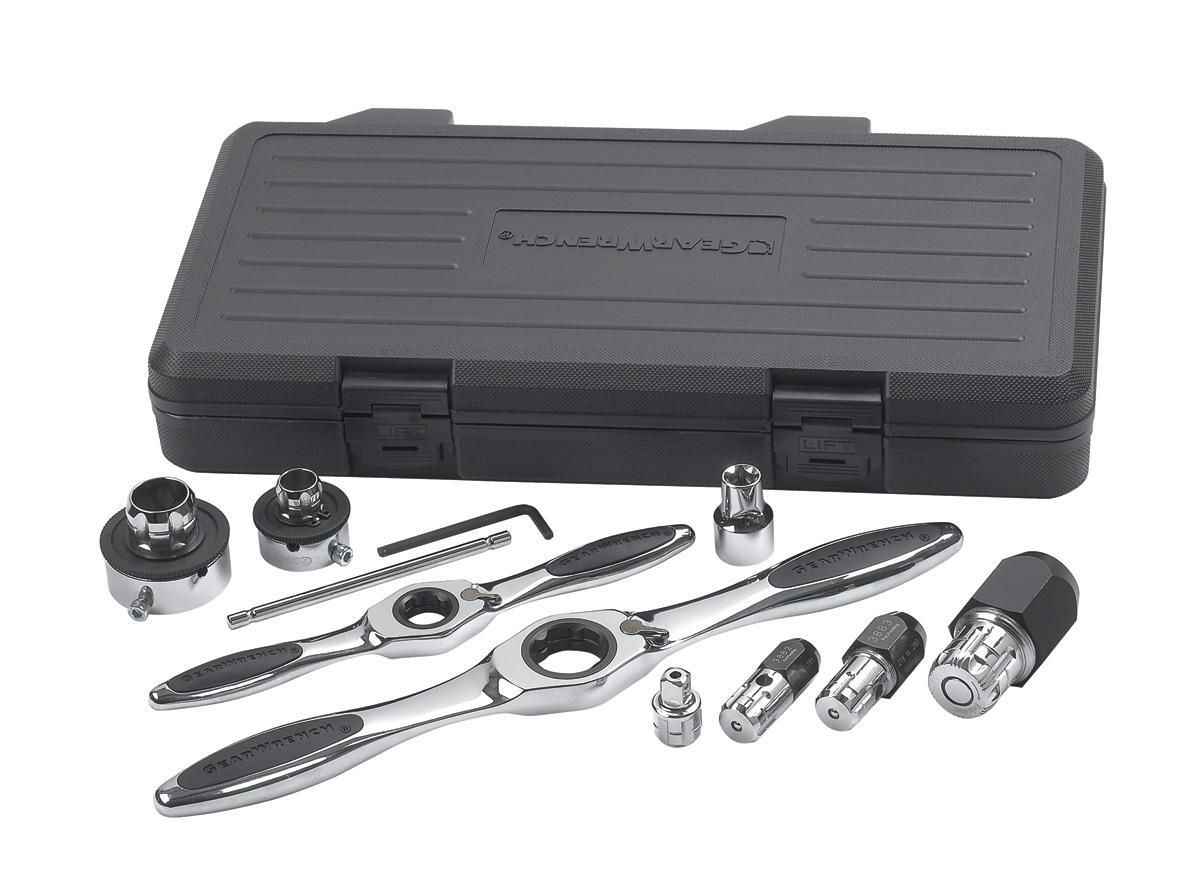 11 Piece Ratcheting Tap and Die Accessory Set