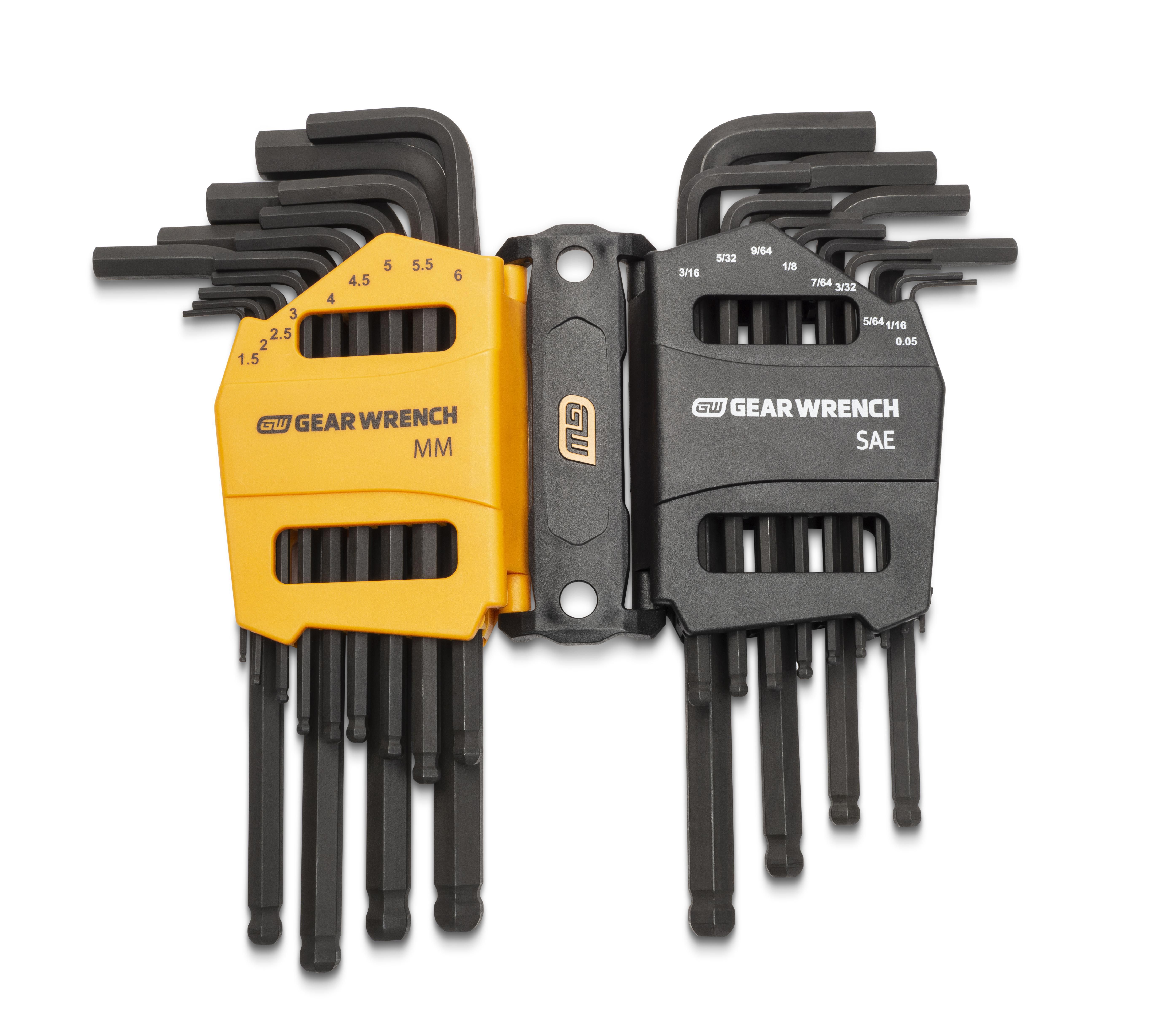 GEARWRENCH 26 Piece SAE/Metric Ball End Long Arm Hex Key Set