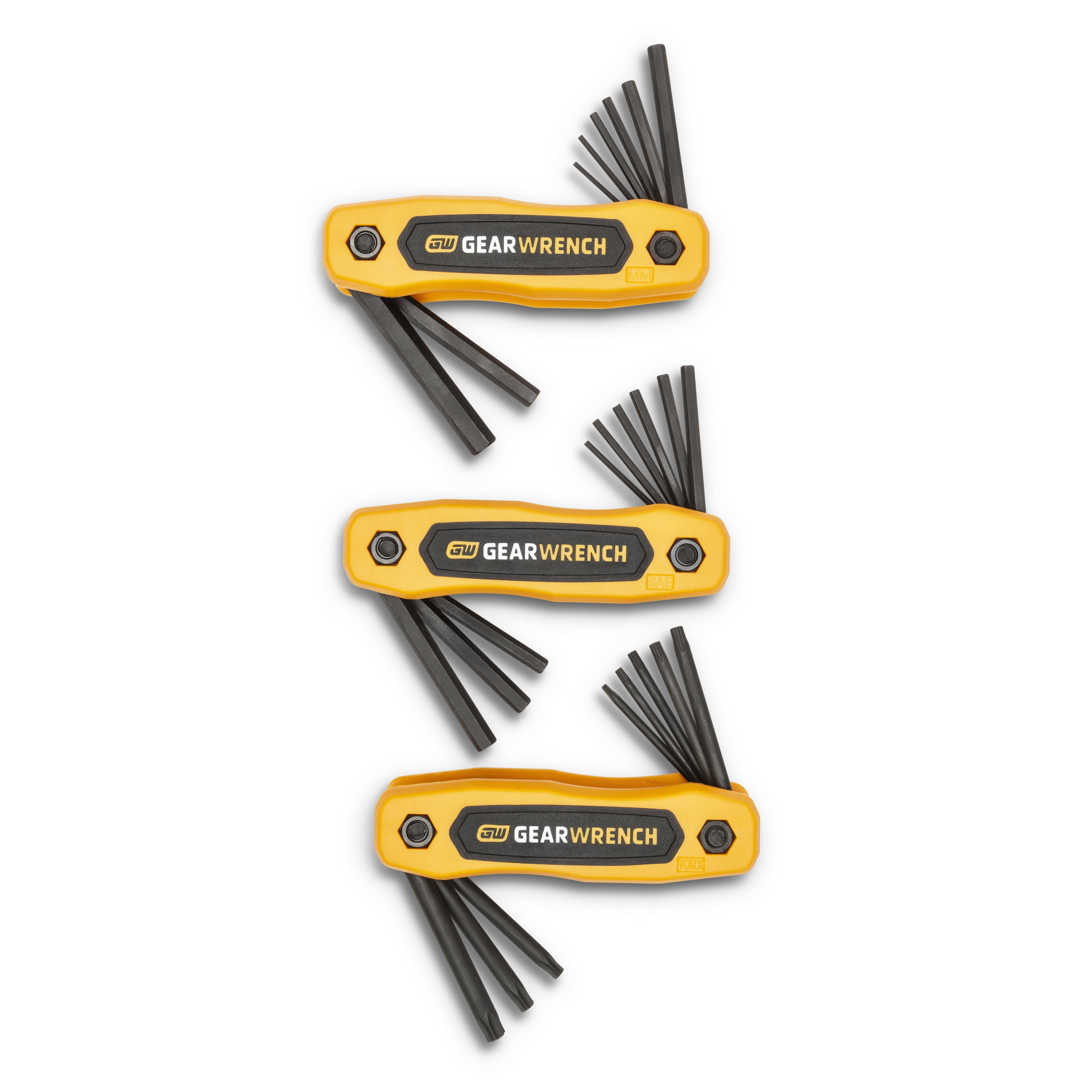 GEARWRENCH 25 Piece SAE/Metric/Torx® Folding Hex Key Set