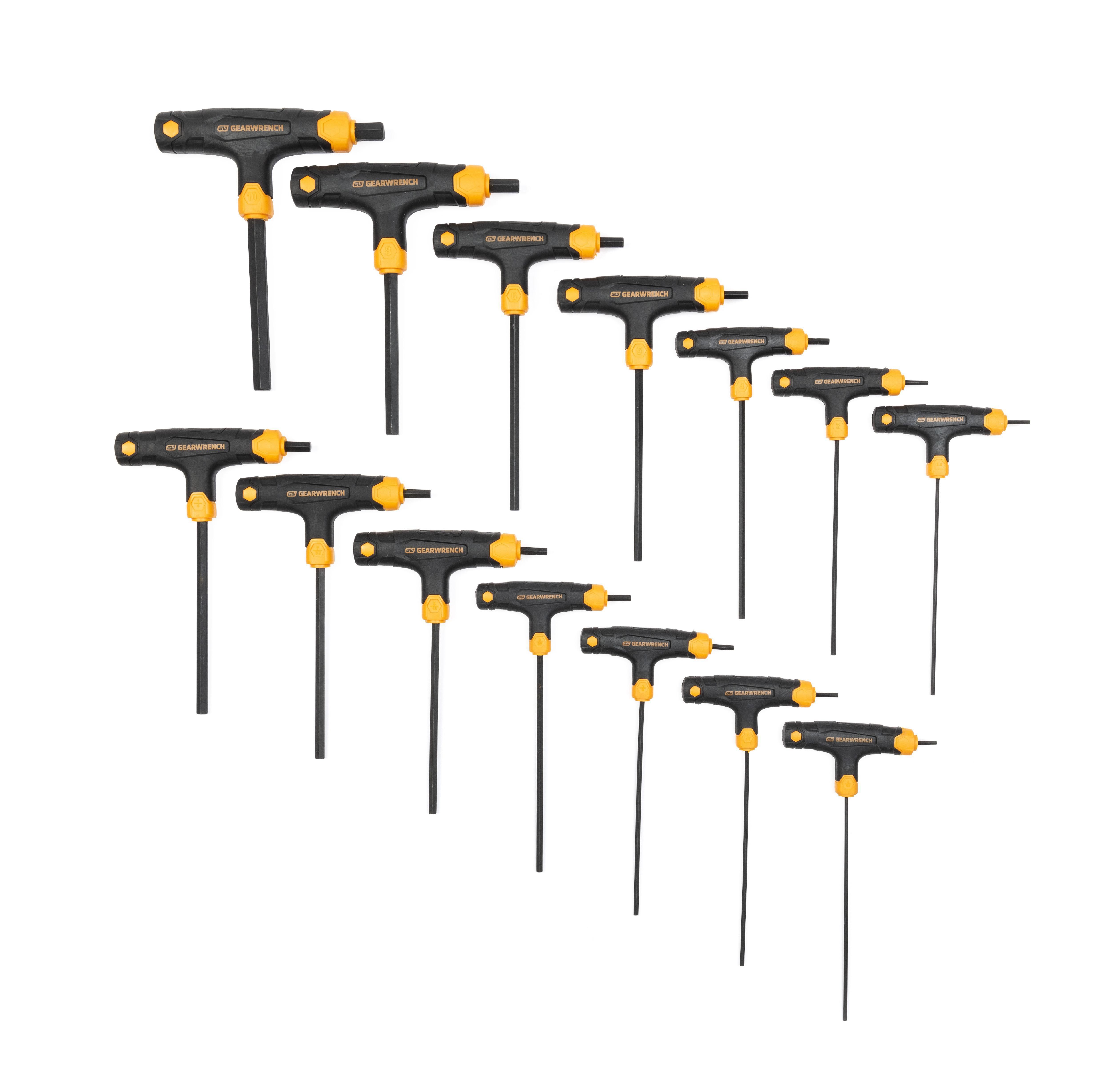 GEARWRENCH 14 Piece SAE/Metric T-Handle Hex Key Set
