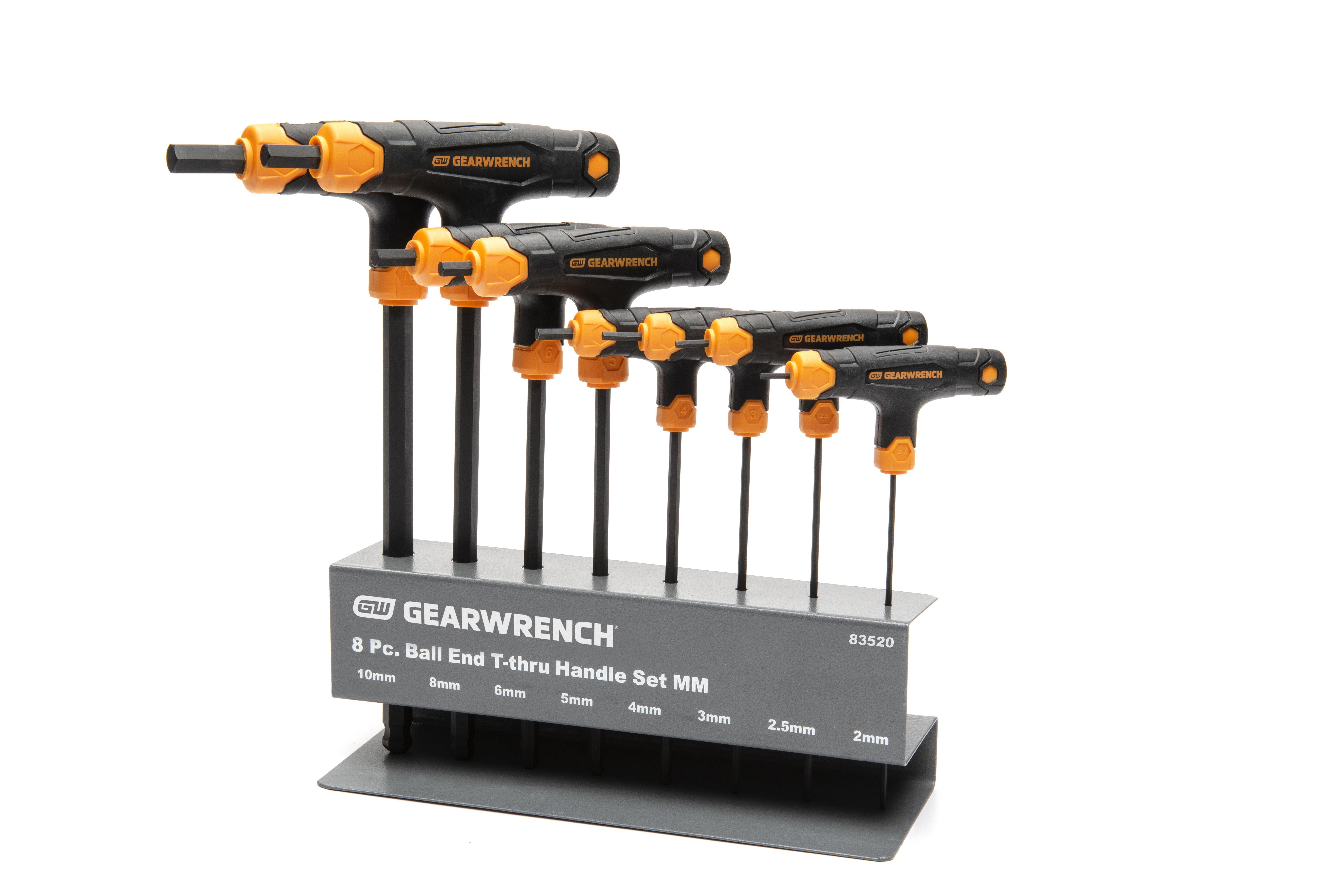 GEARWRENCH 8 Piece Metric Ball End T-Handle Hex Key Set