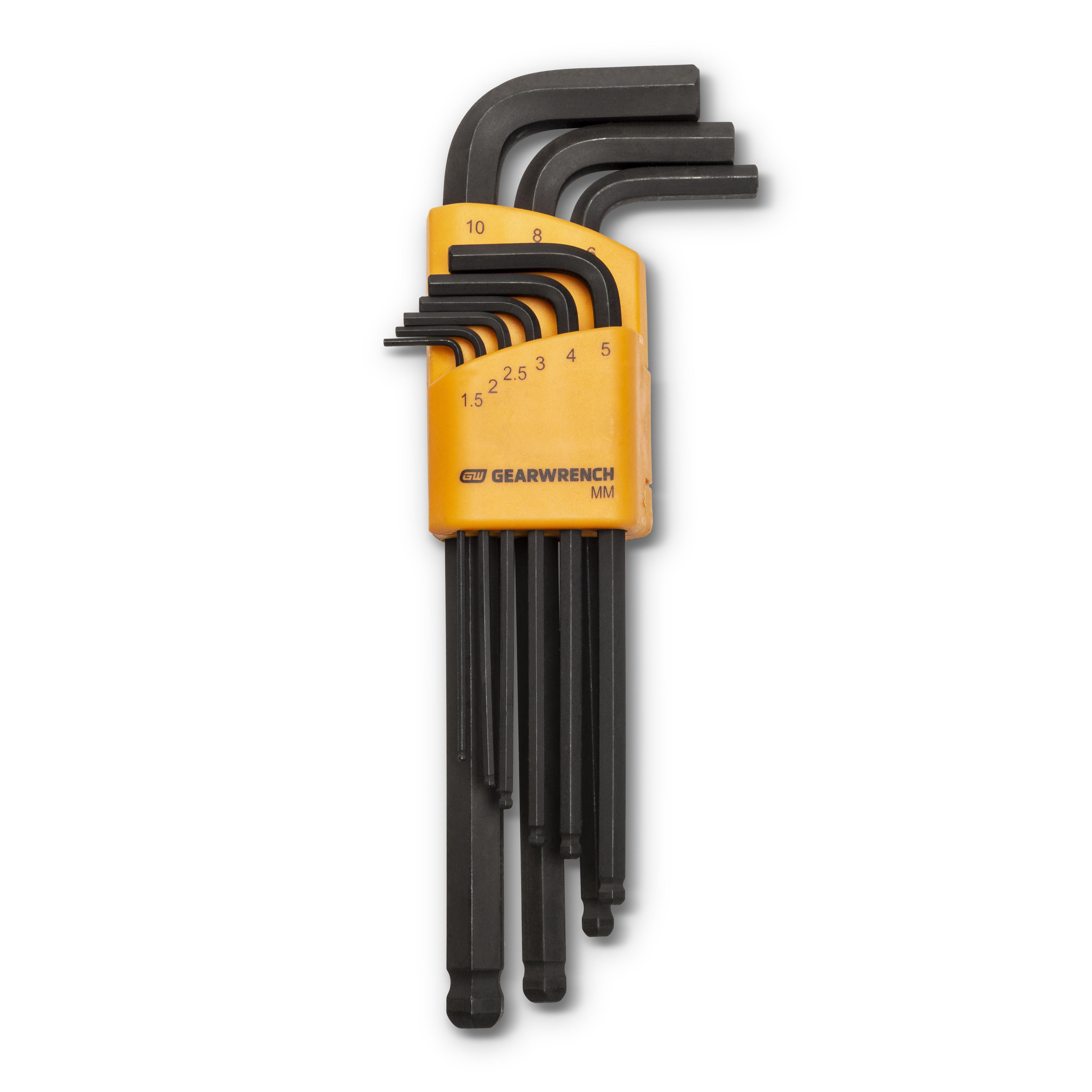 GEARWRENCH 9 Piece Metric Ball End Long Arm Hex Key Set
