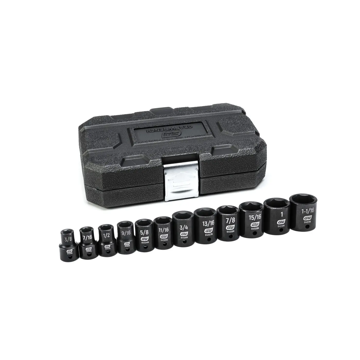 GEARWRENCH 12 Piece 1/2" Drive 6 Point Standard Impact SAE Socket Set