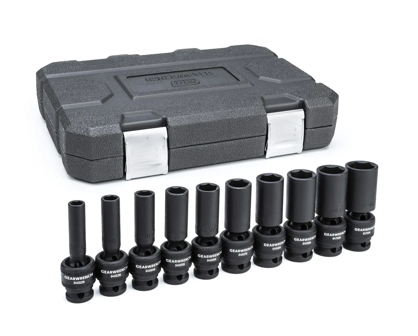 GEARWRENCH 10 Piece 1/2" Drive 6 Point Deep Universal Impact SAE Socket Set