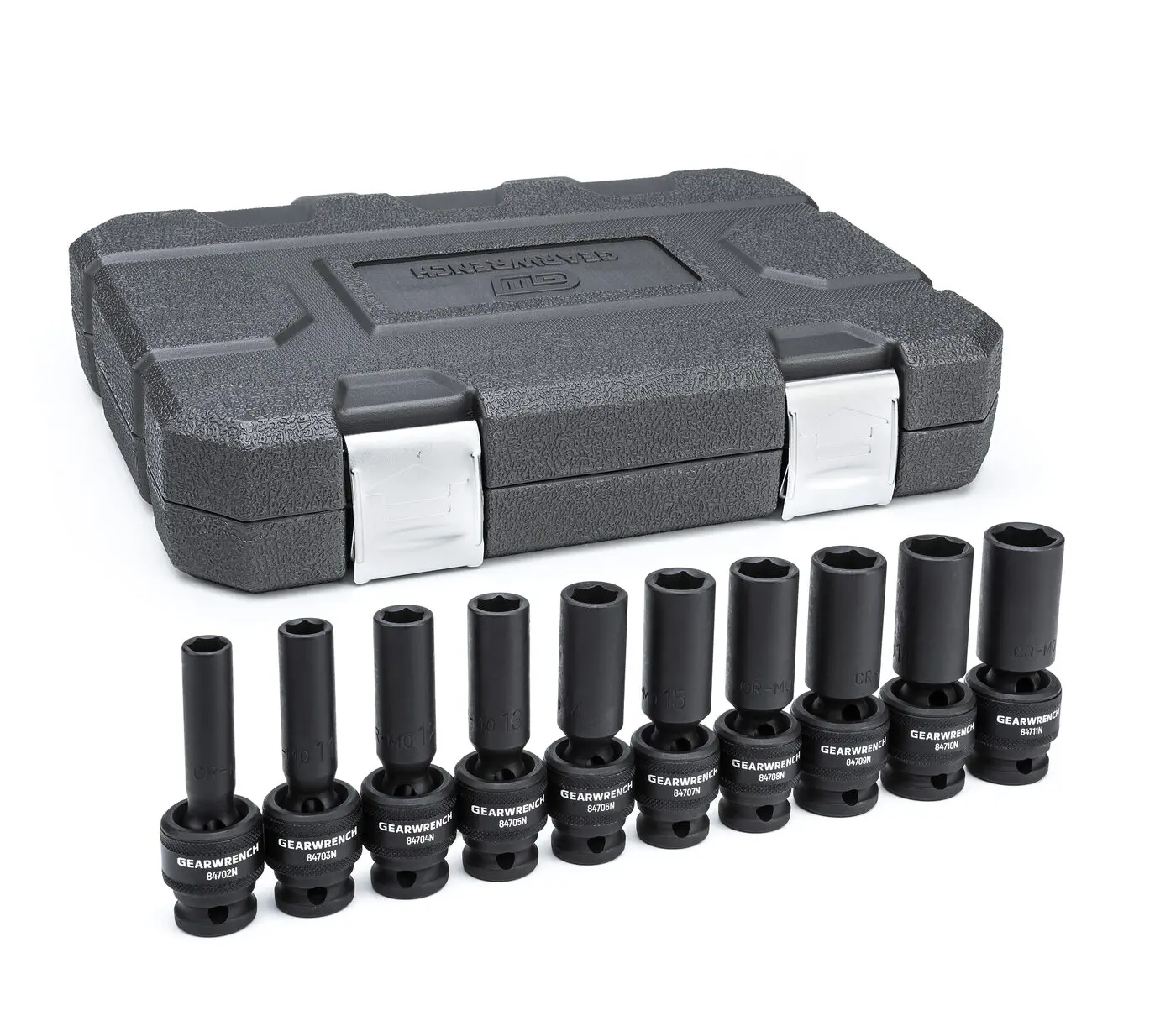 GEARWRENCH 10 Piece 1/2" Drive 6 Point Deep Universal Impact Metric Socket Set