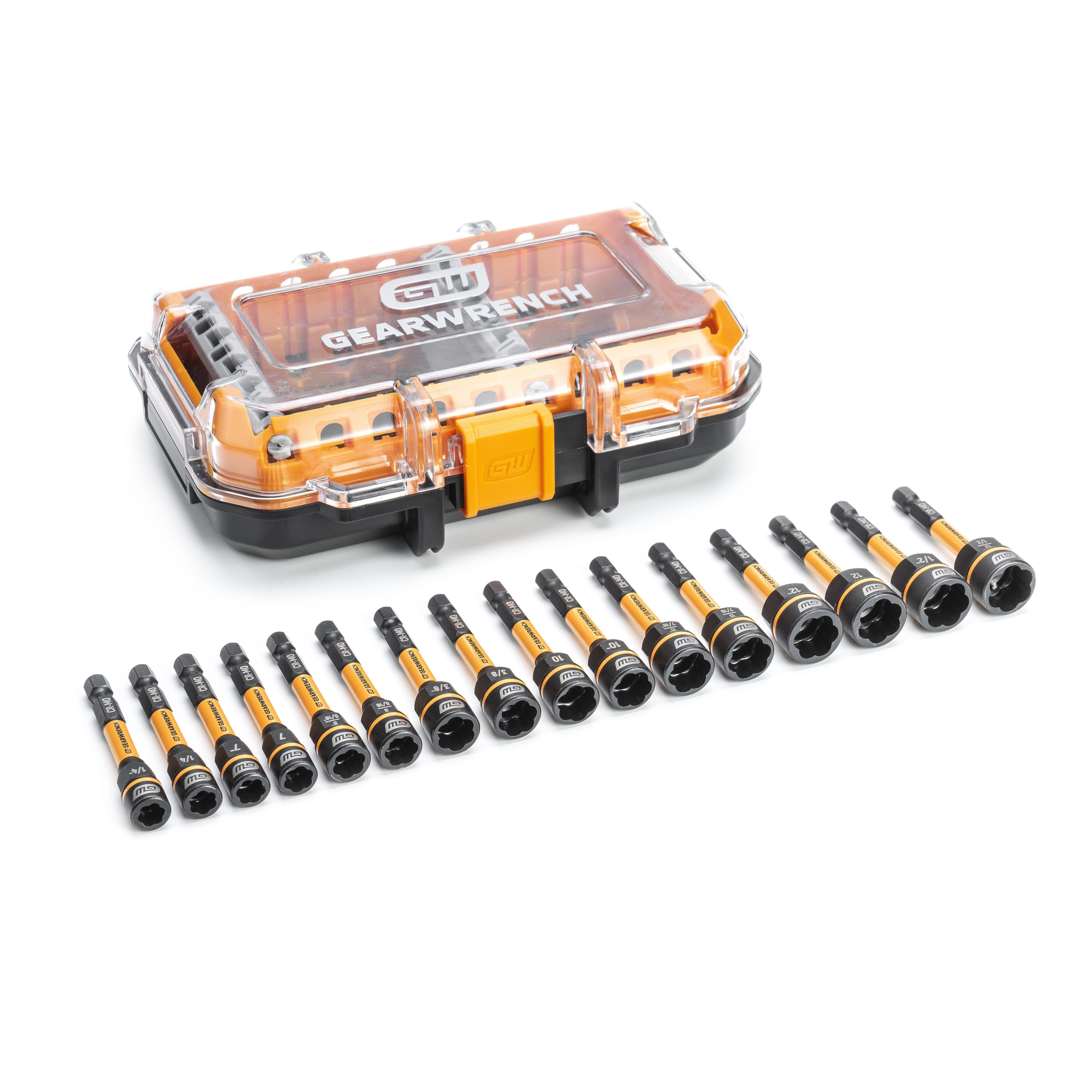 GEARWRENCH 16 Piece Bolt Biter™ Nut Extractor & Driver Set
