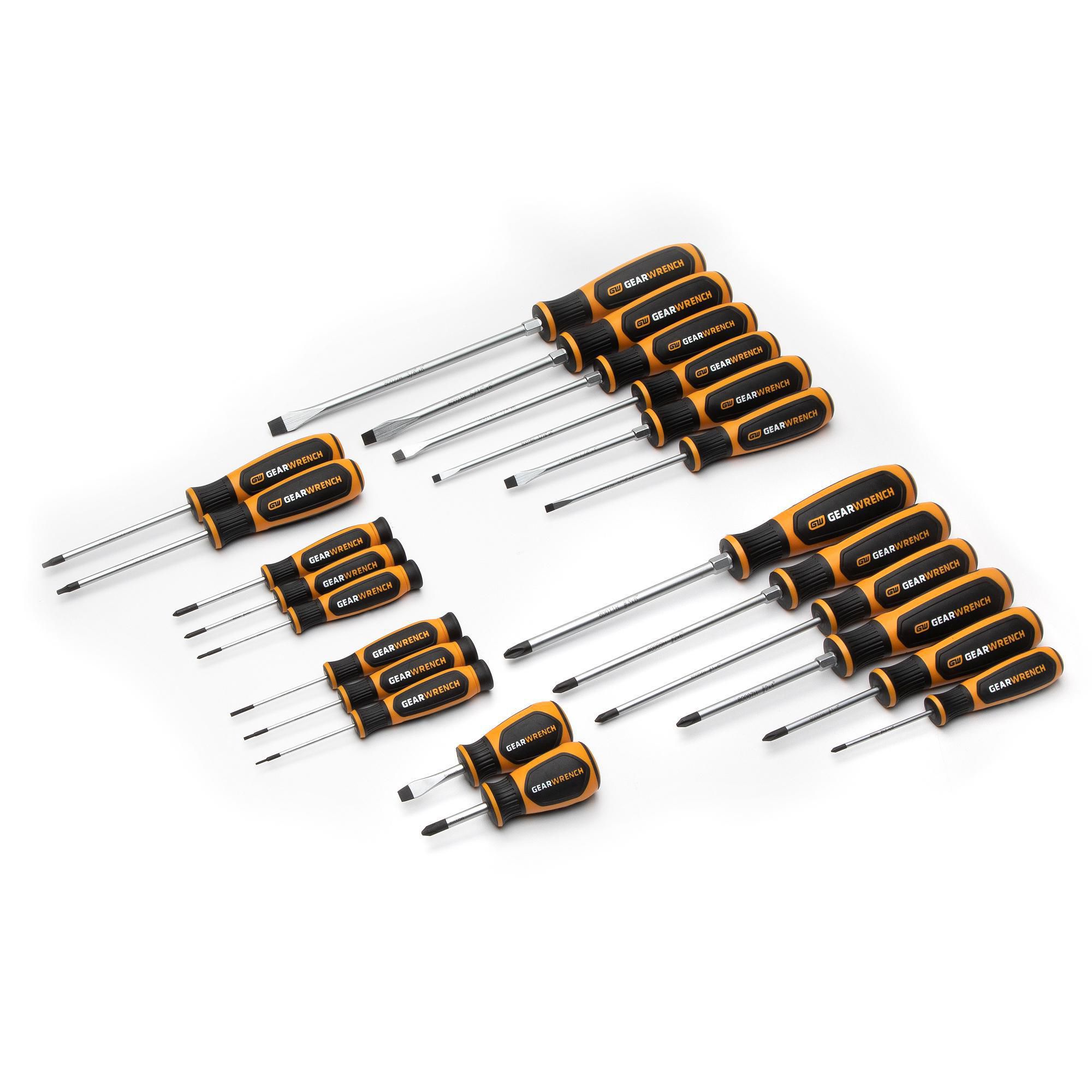 GEARWRENCH 22 Piece Phillips®/Slotted/Torx® Dual Material Screwdriver Set