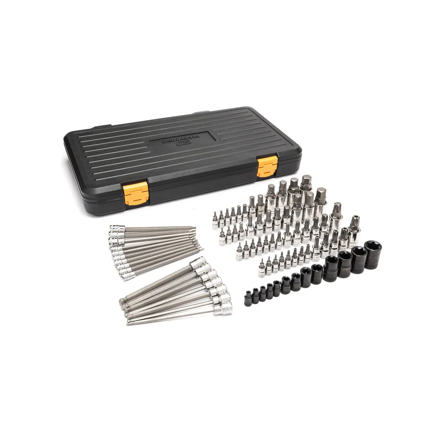 GEARWRENCH 80 Piece 1/4", 3/8" & 1/2" Drive Hex/Ball End Hex/Tamper Proof Torx®/E-Torx®/Torx® Bit Socket Set