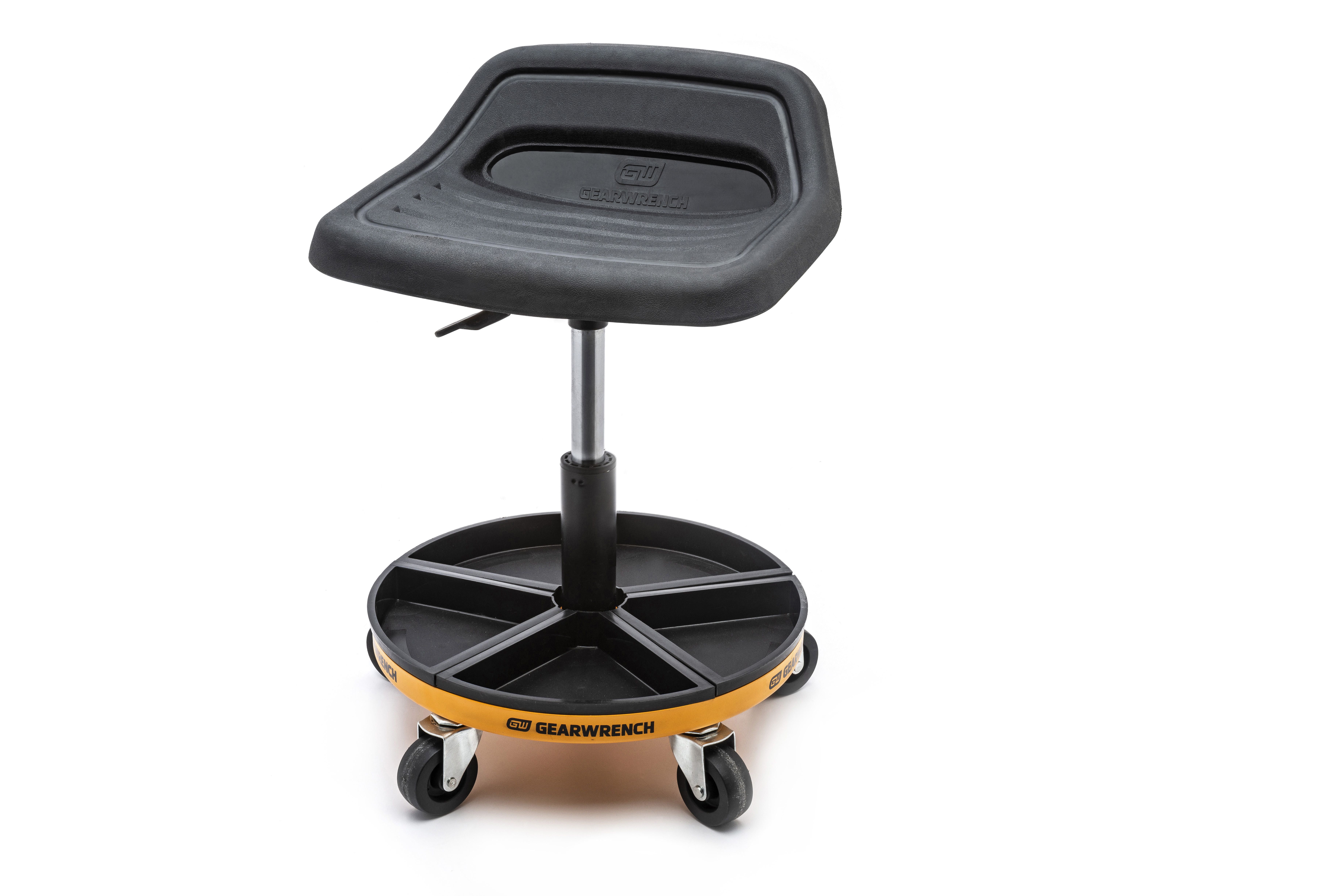 GEARWRENCH Adjustable Height Swivel Mechanics Seat 18" to 22"