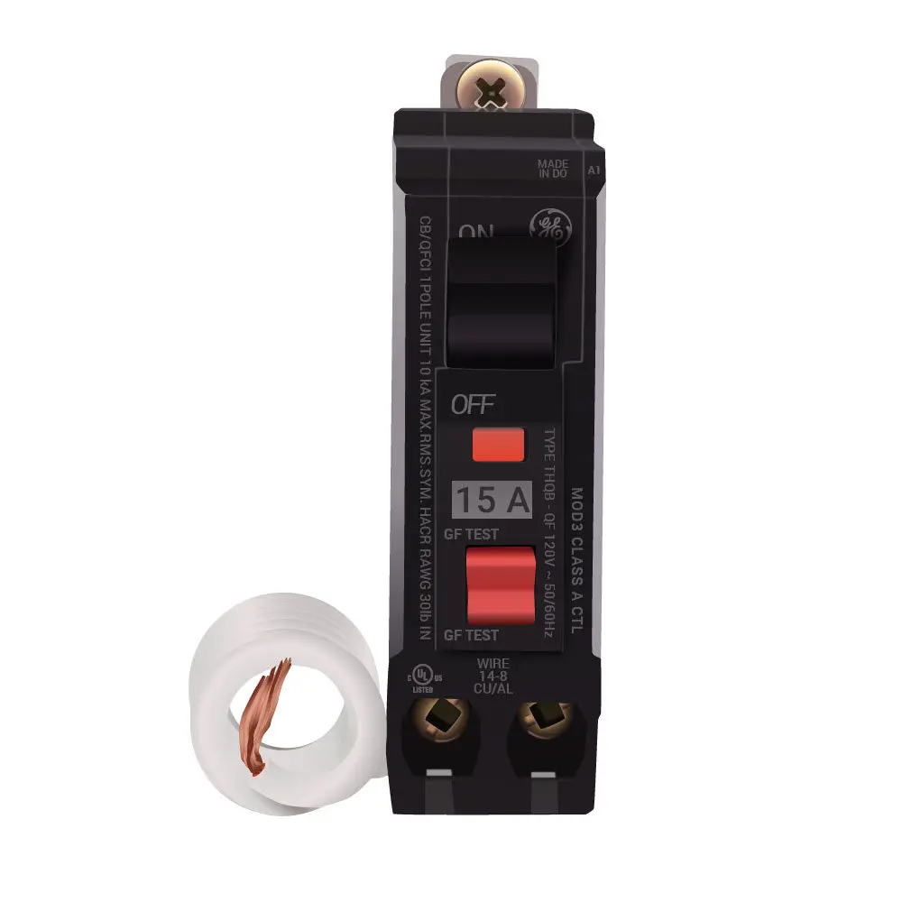 General Electric THQB1115GFT - GE - 15 Amp GFCI Circuit Breaker