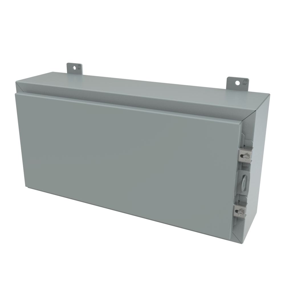 Hammond Manufacturing N4/12 Wallmount Encl less panel - 12 x 24 x 6 - Steel/Gray (1418A6LP)