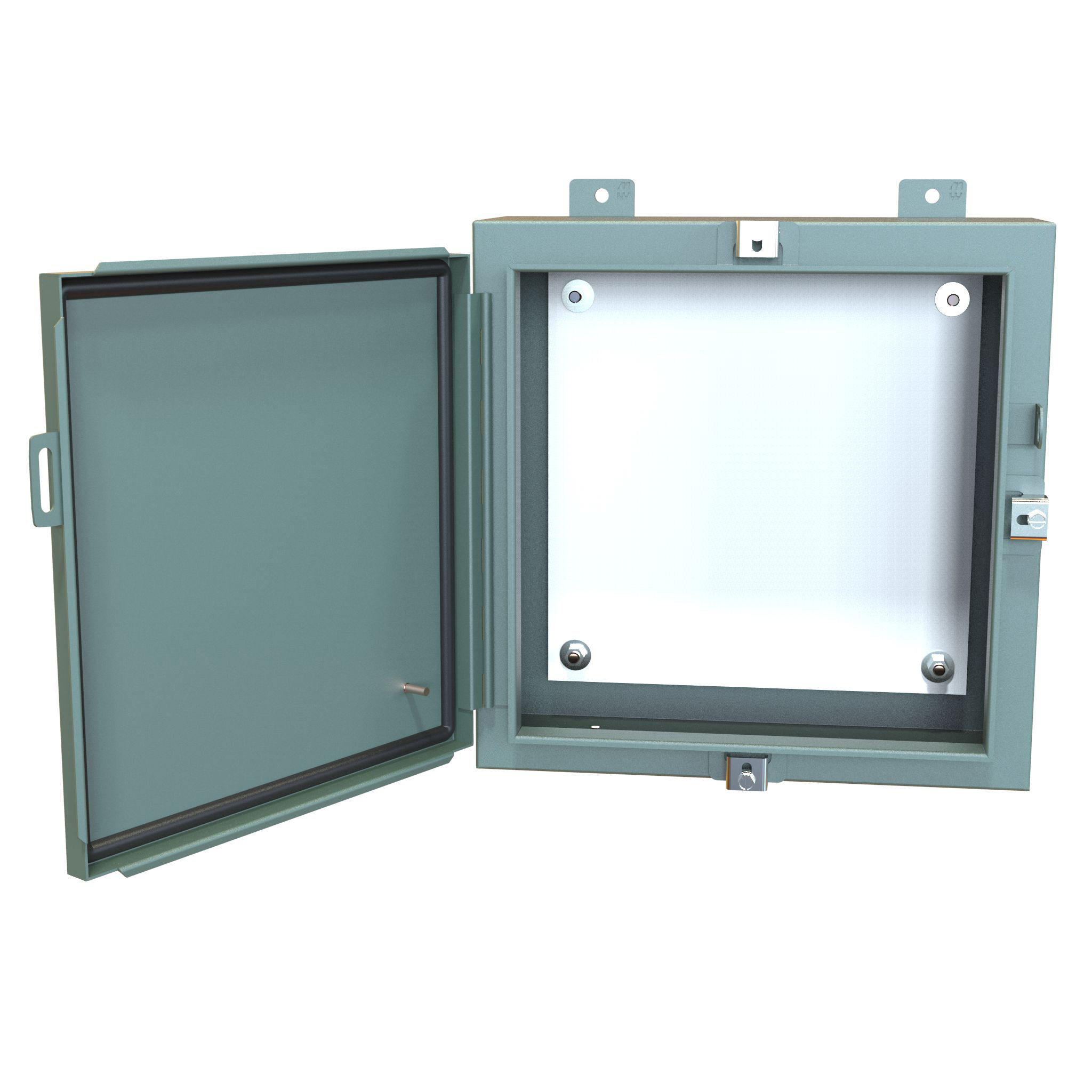 Hammond Manufacturing N4 Wallmount Encl w/panel - 16 x 16 x 6 - Steel/Gray