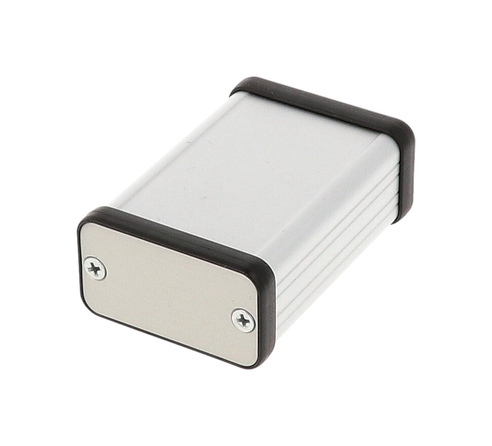 Hammond Manufacturing extruded aluminum enclosure w/ metal end panels (1455D601)