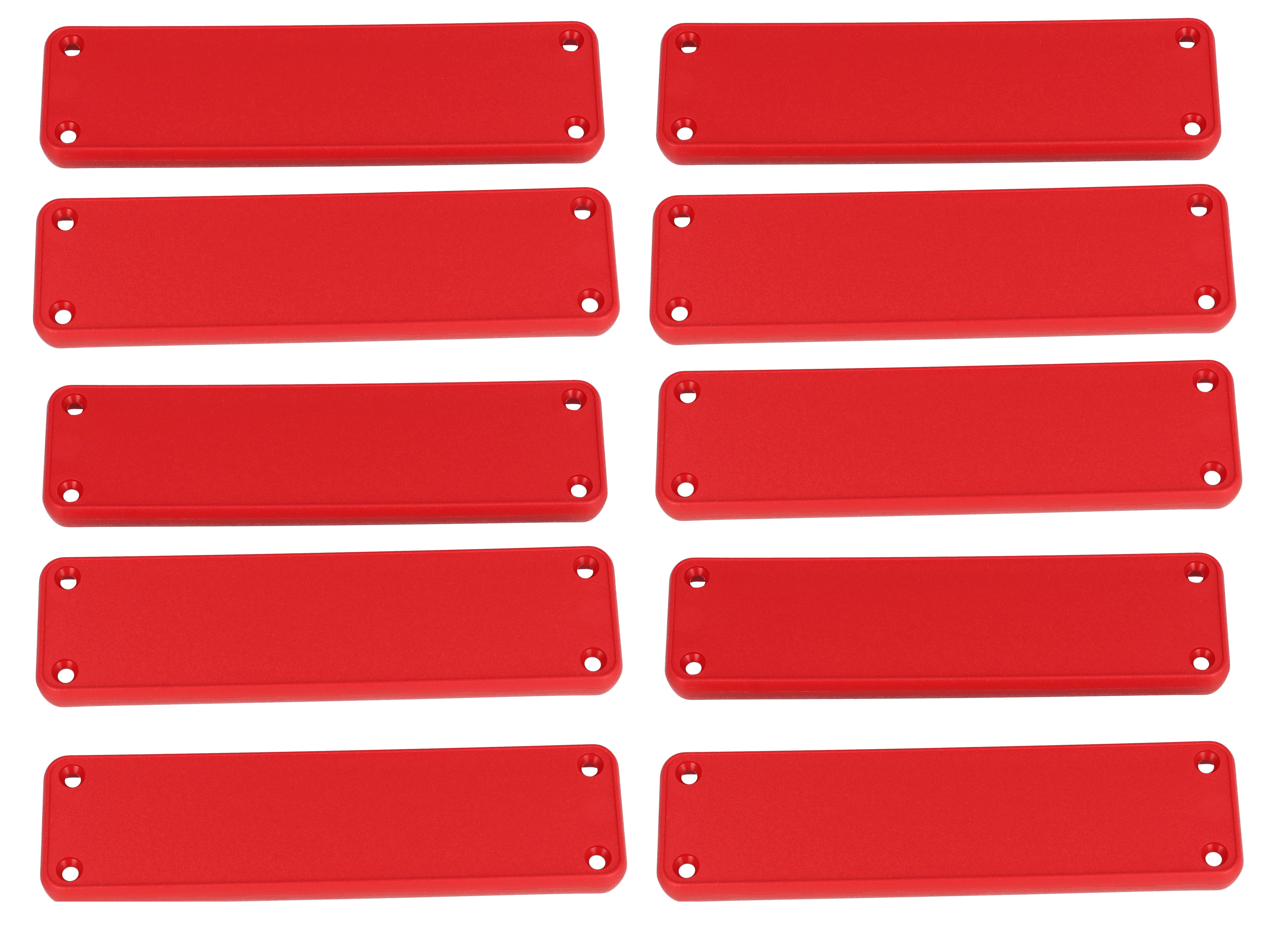 Hammond Manufacturing red plastic solid bezel for 1455P enclosures- 10/pack (1455PPLRED-10)