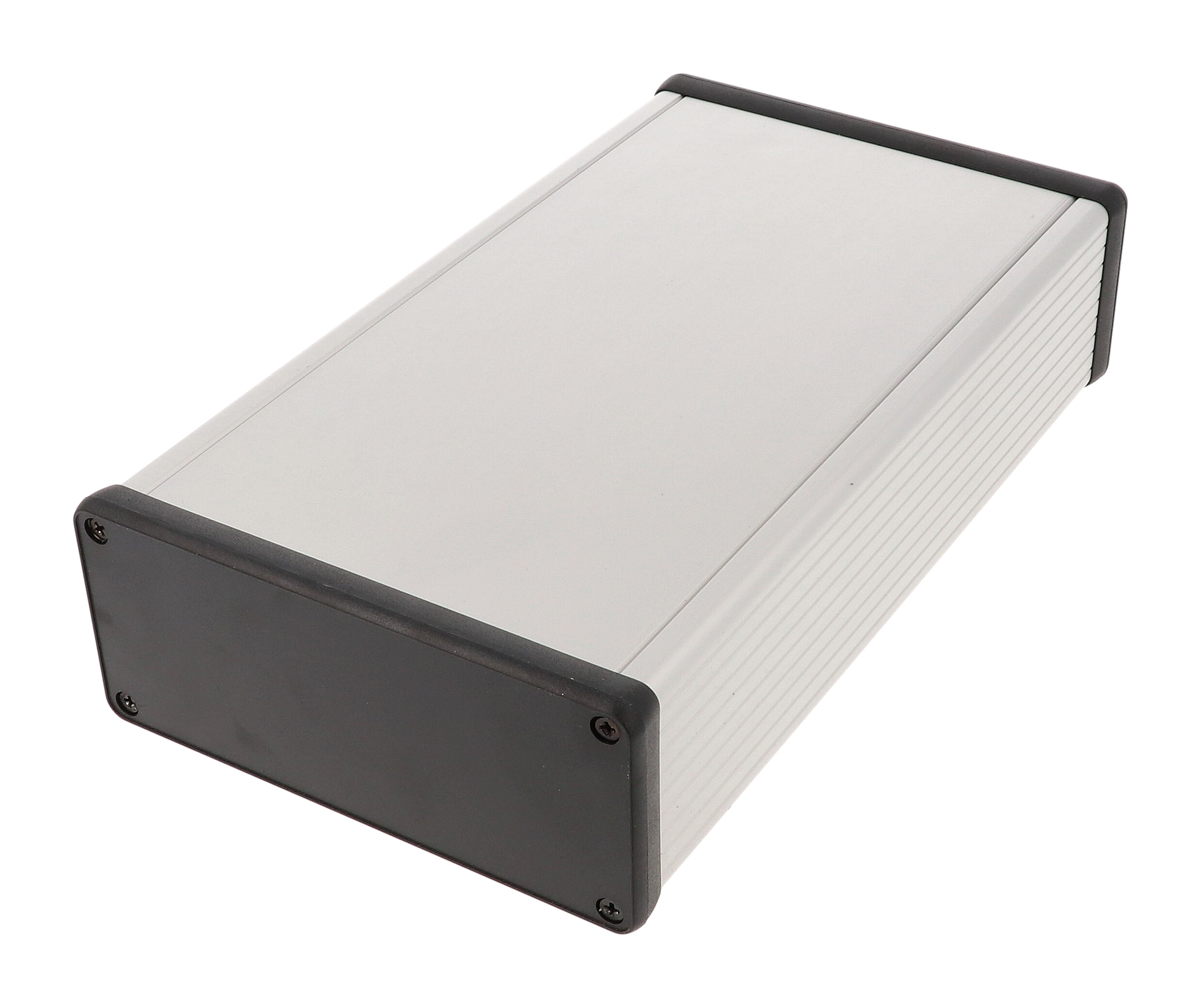 Hammond Manufacturing extruded aluminum enclosure w/ plastic end panels (1455Q2202)