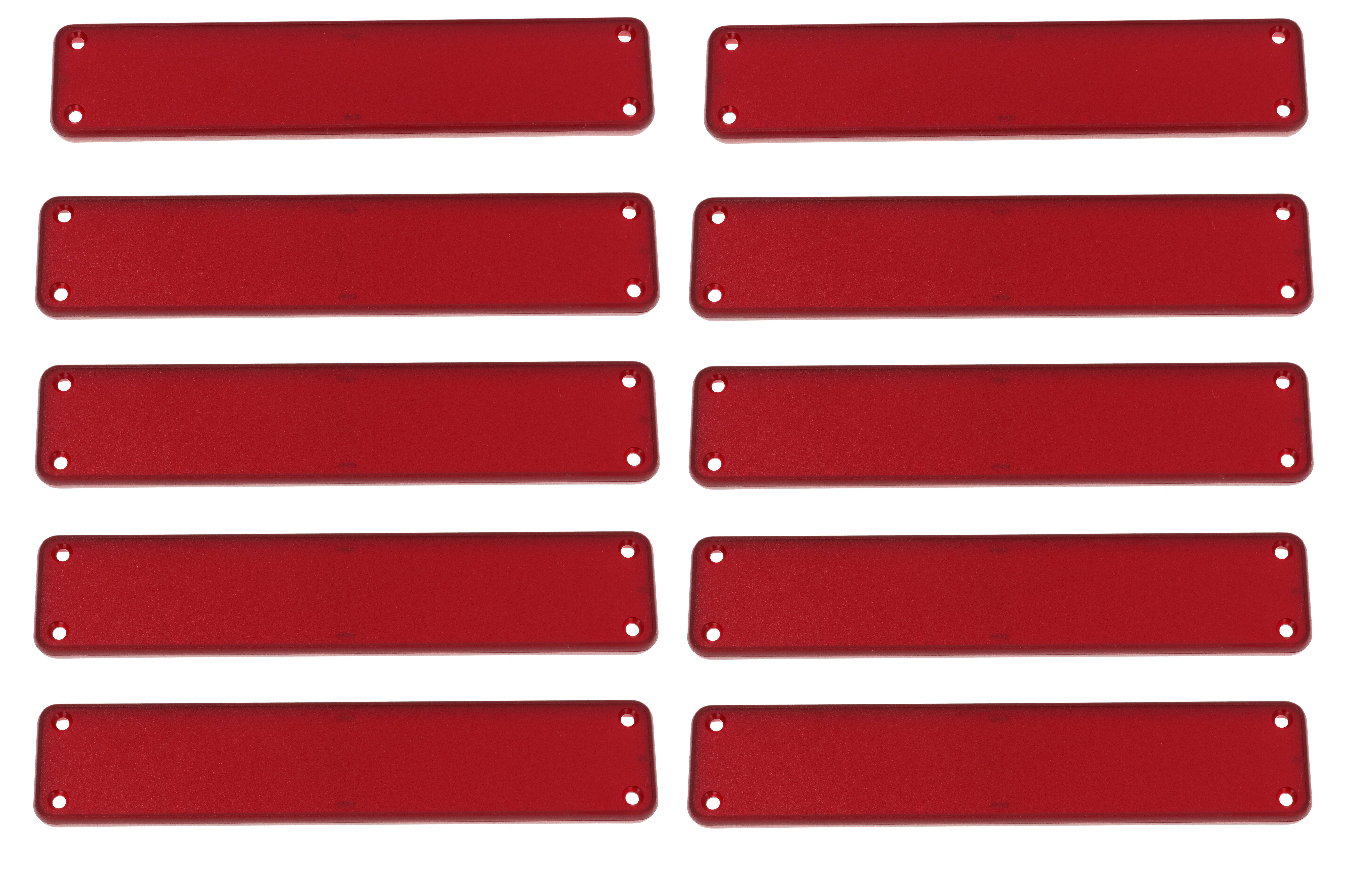Hammond Manufacturing translucent red plastic solid bezel for 1455R enclosures- 10/pack (1455RPLTRD-10)